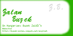 zalan buzek business card